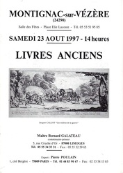 Vente aux encheres de livres Montignac-Lascaux 1997
