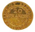 ITALIE - GAULE SUBALPINE
Pièce de 20 francs or Marengo, Turin, an...