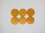 FRANCE
Lot de 6 pièces 20 francs or (1860 - 1878 - 1896 (x2) - 18...