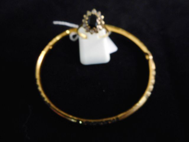 Bracelet or avec bague or et pierres TDD 46. 7,1g.