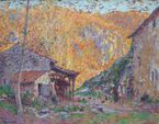 Paul THOMAS (1868-1910) Vieux Moulin à Châteauponsac Huile sur to...