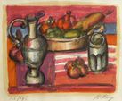 Franz PRIKING (1929-1979) Nature morte aux fruits Lithographie en...