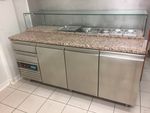 TOUR REFRIGERE INOX DESSUS MARBRE + SALADETTE